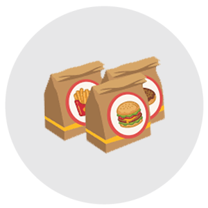 پاکت بیرون بر رستوران