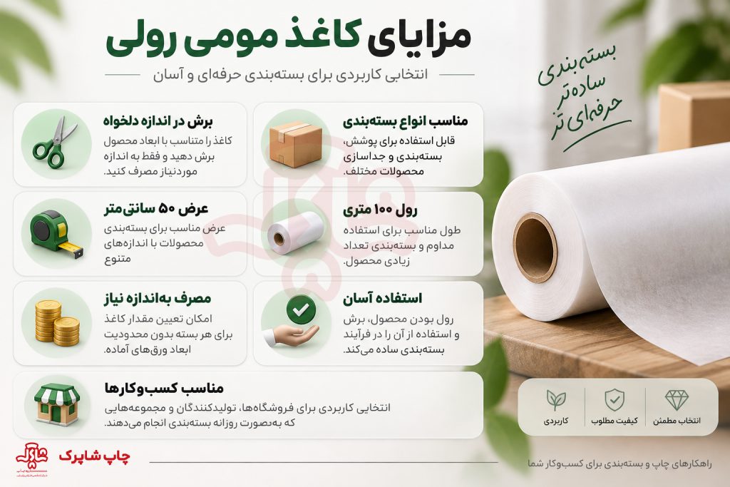مزایای چاپ کاغذ مومی رولی