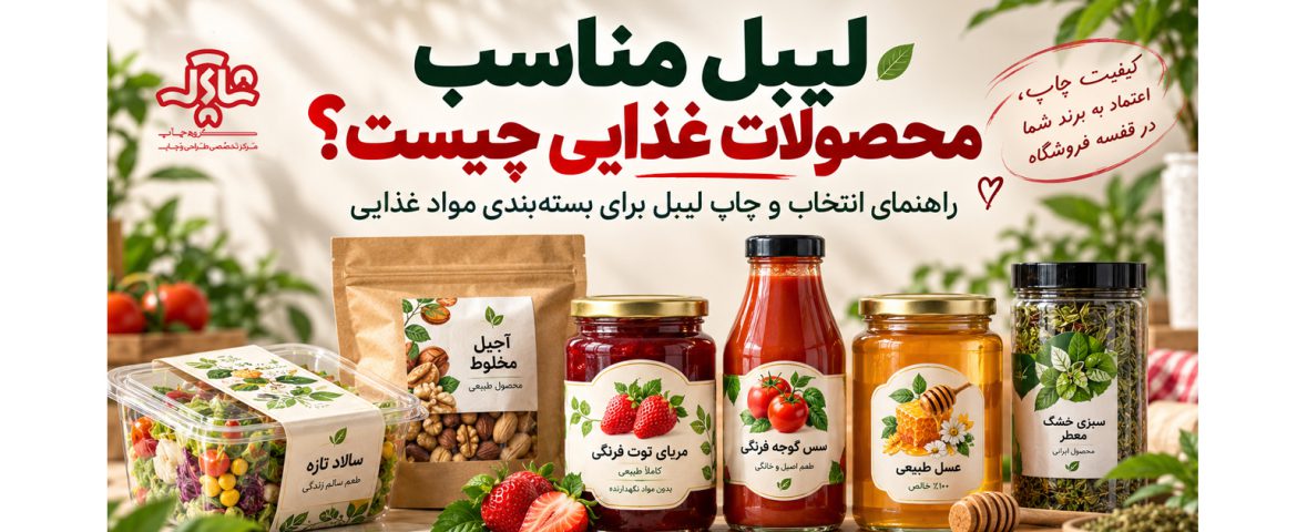لیبل مناسب محصولات غذایی چیست؟ راهنمای انتخاب و چاپ